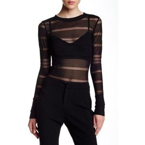 Black long sleeve top